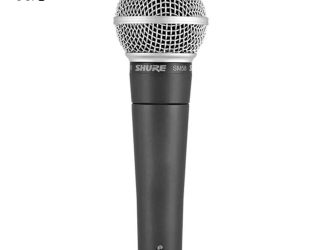 میکروفن دستی شور مدل Shure SM58 مخصوص خوانندگی و اجرای زنده با طراحی فلزی مقاوم و صدای شفاف