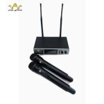 میکروفن بی‌سیم جاسکو مدل JASCO 4004 با دو میکروفن دستی و رسیور حرفه‌ای — مناسب برای اجراهای زنده و سخنرانی‌ها